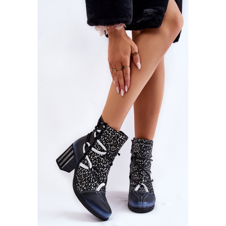 Talons Hauts en Cuir pour Femme Maciejka 05605-01 Noir et Blanc 1