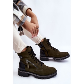 Bottes isolées en daim Laura Messi 2508 Vert 7