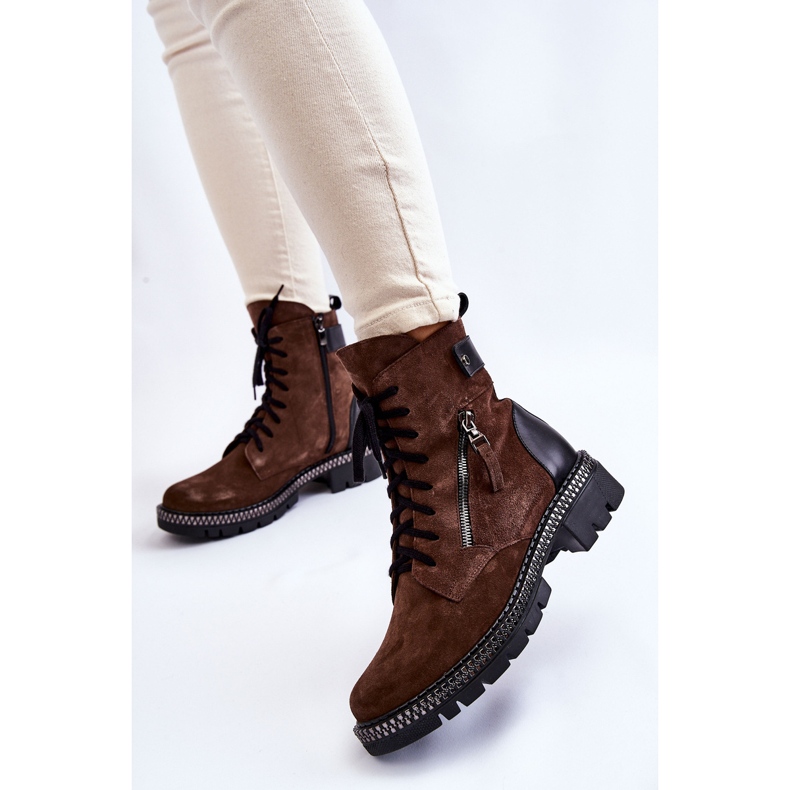 Bottes isolées en daim Laura Messi 2508 Marron brun 2