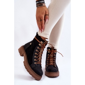 Bottines Trappeur Daim Noires Alette le noir 1