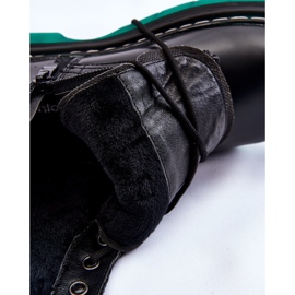 Bottes à lacets pour femmes avec semelle verte Trinah noire le noir 7