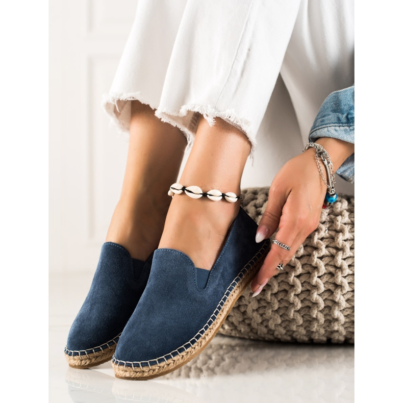 T.Sokolski Espadrilles en cuir classiques bleu marin 1
