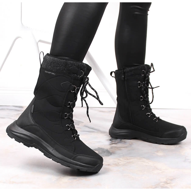 Bottes de neige imperméables pour femmes isolées noir DK 2