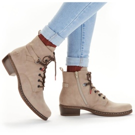 Bottes isolées confortables Rieker W RKR574 beige 2