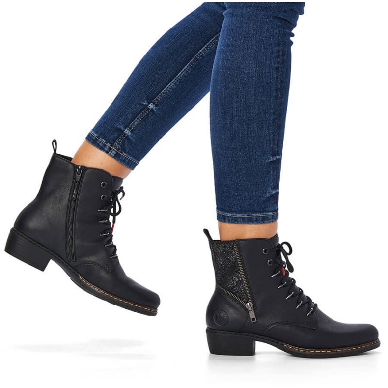 Bottes isolées confortables Rieker W RKR485A noir 1