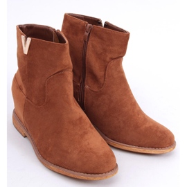 BM Bottes sur un camel compensé caché ZT1013 Camel brun 5