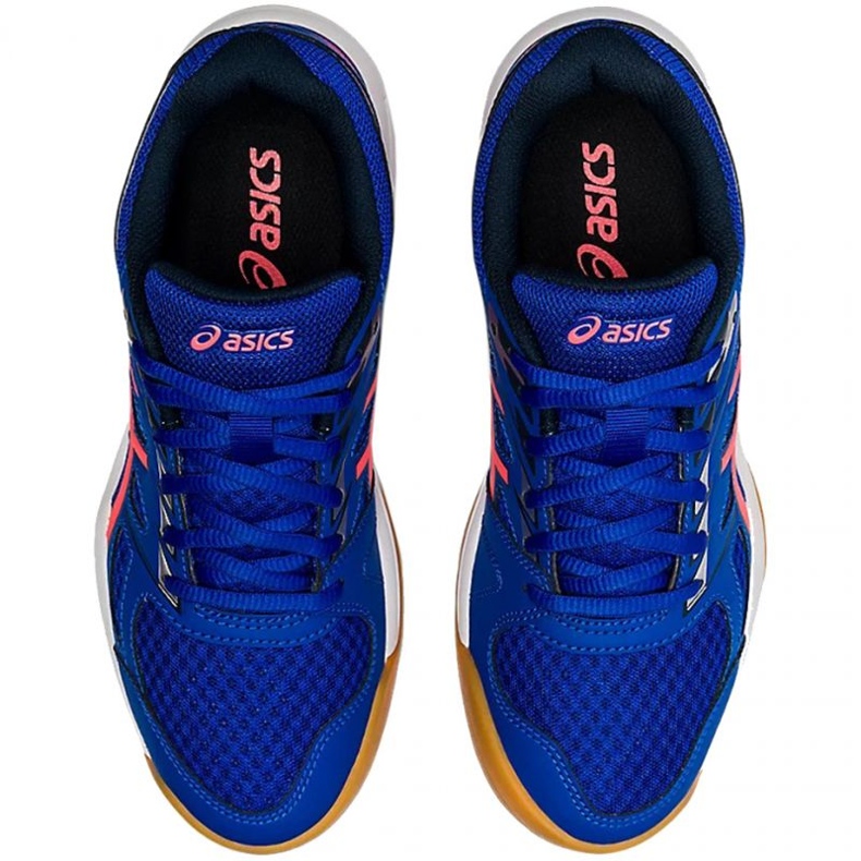 Asics Upcourt 4 W 1072A055 412 chaussures de volley-ball bleu, rose bleu 1