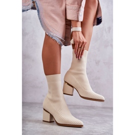 Seastar Bottes Femme Avec Chaussette Élastique Beige Carmon écru 2 Seastar Bottes Femme Avec Chaussette Élastique Beige Carmon écru 2