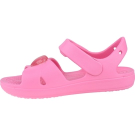 Sandale à brides croisées Crocs Classic K 206245-669 le noir rose 1