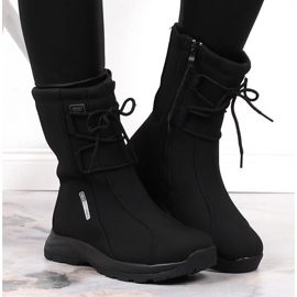 Bottes de neige imperméables pour femmes DK le noir 2 Bottes de neige imperméables pour femmes DK le noir 2