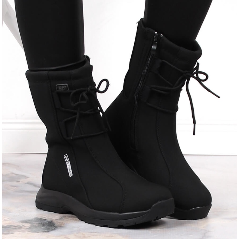 Bottes de neige imperméables pour femmes DK le noir 2 Bottes de neige imperméables pour femmes DK le noir 2