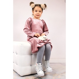 Bottines fille Potocki argentées isolées argent brillant 7