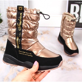 Evento Bottes de neige isolées en laine d'agneau or Miss d'or 1 Evento Bottes de neige isolées en laine d'agneau or Miss d'or 1