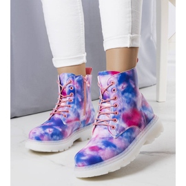 Bottes isolées colorées d'Amarel bleu 1