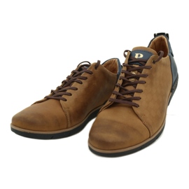 Polbut Chaussures décontractées en cuir pour hommes 2114 rouge multicolore jaune 9