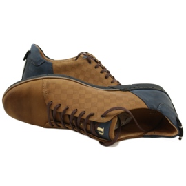 Polbut Chaussures décontractées en cuir pour hommes 2114 rouge multicolore jaune 11