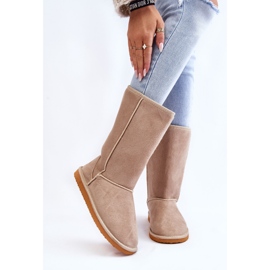 BM Bottes de neige hautes en daim isolées pour femmes beige Reyma 1 BM Bottes de neige hautes en daim isolées pour femmes beige Reyma 1