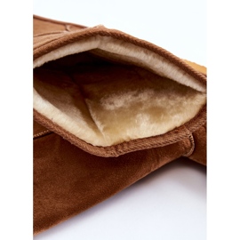 PA1 Reyma Bottes de neige hautes en daim isolées pour femmes Camel brun 6