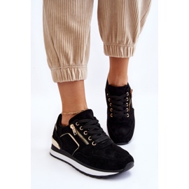 PG1 Baskets à plateforme en daim noires Riverside le noir 4
