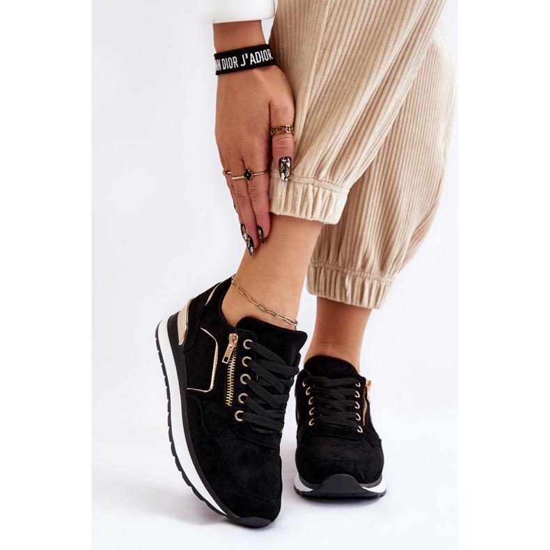 PG1 Baskets à plateforme en daim noires Riverside le noir 1