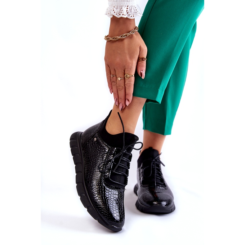 Vinceza Baskets légères à enfiler pour femmes Noir Soroco le noir 1