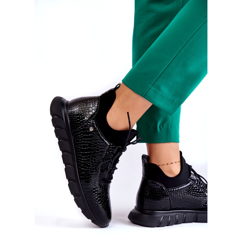 Vinceza Baskets légères à enfiler pour femmes Noir Soroco le noir 4