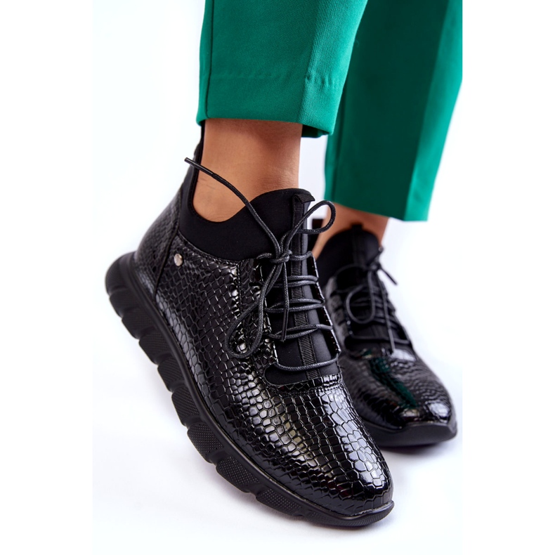 Vinceza Baskets légères à enfiler pour femmes Noir Soroco le noir 3