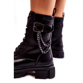 Bottes Chaudes En Cuir Bottes Big Star KK274486 Noir 2