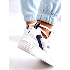 Baskets à la mode Chaussures de sport Big Star JJ274596 Blanc bleu marine 2