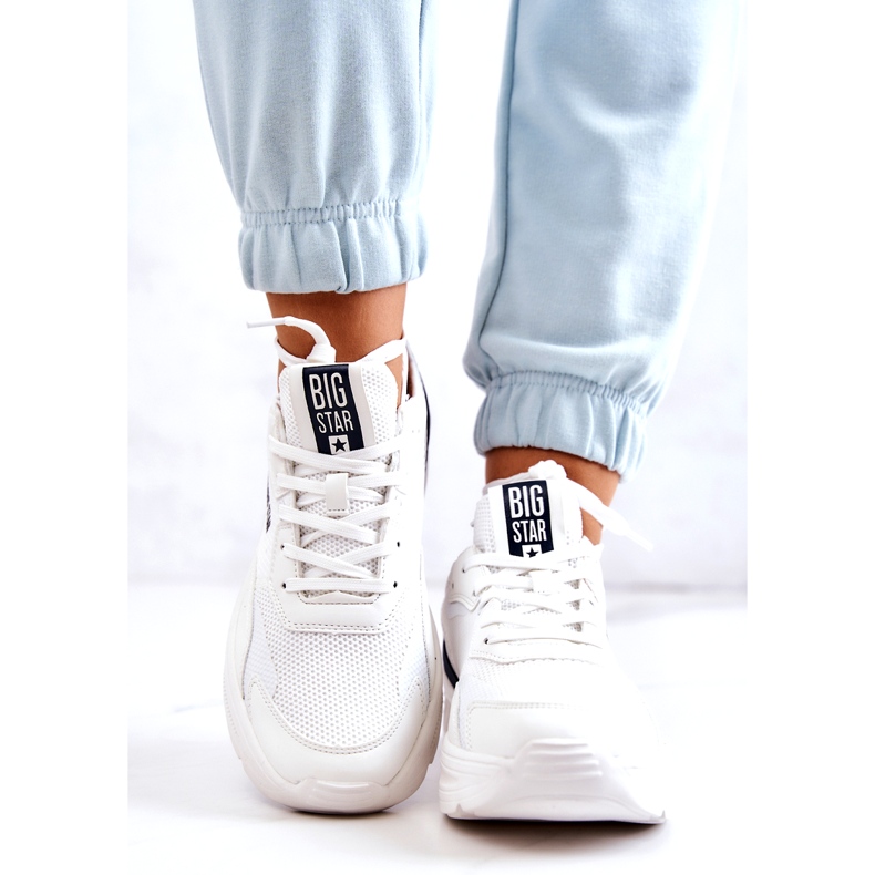 Baskets à la mode Chaussures de sport Big Star JJ274596 Blanc blanche bleu marin 4 Baskets à la mode Chaussures de sport Big Star JJ274596 Blanc blanche bleu marin 4