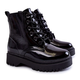Vinceza Bottes Enfant Laquées Avec Fermeture Éclair Noir Julie 4