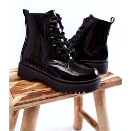 Vinceza Bottes Enfant Laquées Avec Fermeture Éclair Noir Julie 3