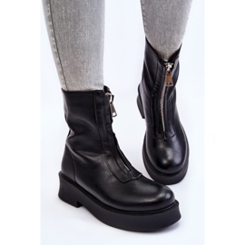 BM Bottes Zippées Pour Femmes Sur La Plateforme Noir Laretto le noir 3
