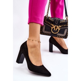 Escarpins En Daim Sur Un Talon à La Mode Noir Estellia le noir 2