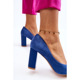 PS1 Escarpins à talons hauts en daim bleu Estellia 6