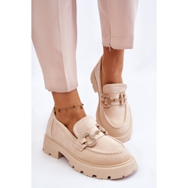 PS1 Chaussures à plateforme en daim pour femmes avec Deira beige 5