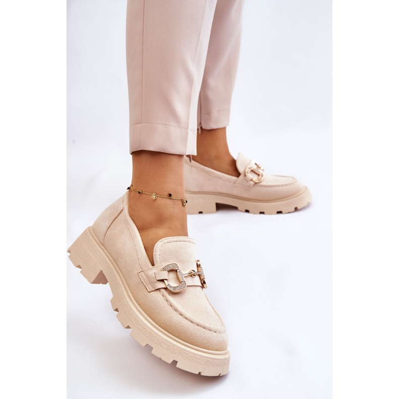 PS1 Chaussures à plateforme en daim pour femmes avec Deira beige 2
