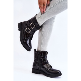PG1 Bottes plates zippées isolées pour femmes Noir Joshie le noir 4