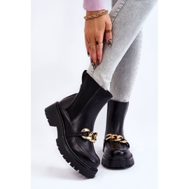 PG1 Bottes Chaudes Femme Avec Décoration Devant Noir Tilda 1