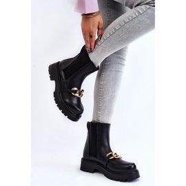 PG1 Bottes Chaudes Femme Avec Décoration Devant Noir Tilda le noir 3