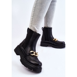 PG1 Bottes Chaudes Femme Avec Décoration Devant Noir Tilda 2