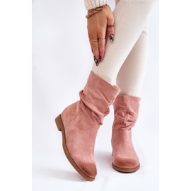 PG1 Bottines Femme Daim Rose Venis 1