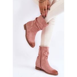 PG1 Bottines Femme Daim Rose Venis 3