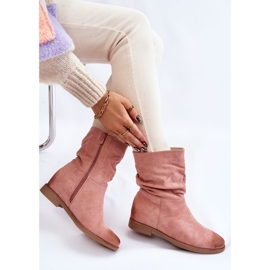 PG1 Bottines Femme Daim Rose Venis 7