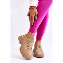 PG1 Chaussures De Sport Classiques Sur Une Plateforme Bowie Beige Foncé 1