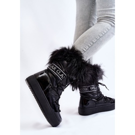 Bottes de neige à lacets pour femmes Noir Santero 2