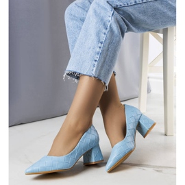 BM Escarpins bleus à talons Migne 1 BM Escarpins bleus à talons Migne 1
