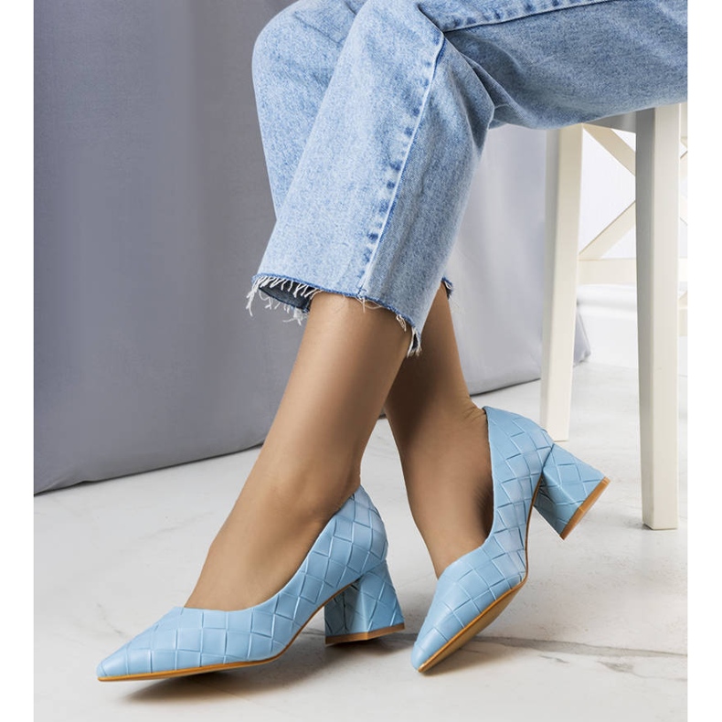 BM Escarpins bleus à talons Migne 1 BM Escarpins bleus à talons Migne 1