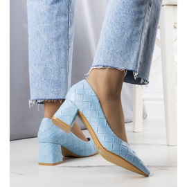 BM Escarpins bleus à talons Migne 2 BM Escarpins bleus à talons Migne 2