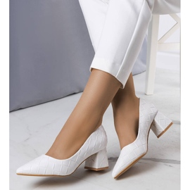 BM Escarpins blancs à talons Migne blanche 1